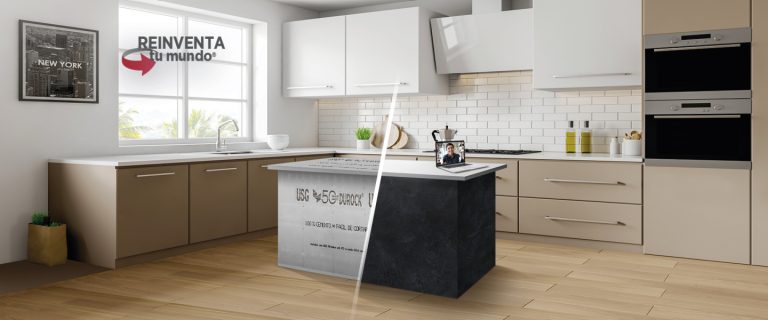 Renueva tu cocina con una increible barra hecha con USG DUROCK®