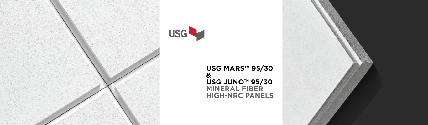 High-Performance Acoustics: USG Mars™ and Juno™ High-NRC Panels 95/30
