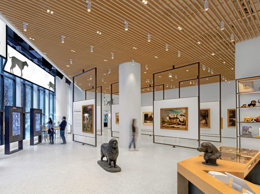 USG Ceilings Plus® Barz® | Finish: Sarante® Red Birch, Architect: Gensler, Photo: ©Eric Laignel