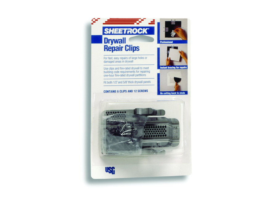 Drywall Repair Clips Includes 8 Each 1/2 clips and 5/8 clips